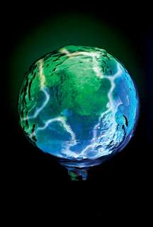 New 5 Earth Globe Plasma Sphere Light with Raised Land Masses  