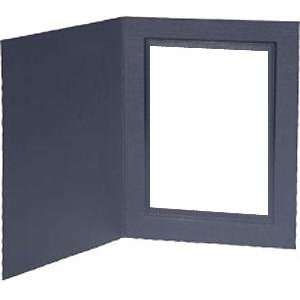  Black cardboard portrait folder frame w/black foil border 