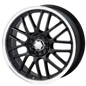 17x7 Sacchi S25 (225) (Black w/ Machined Lip) Wheels/Rims 5x100/114.3 