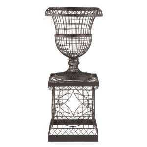  French Country Chateau Wire Frame Outdoor Urn Planter 