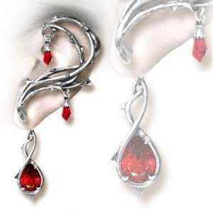 New Alchemy Gothic Passion Red Crystal Cuff Earring  