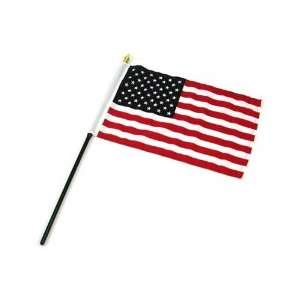  US Flag 8in x 12in Best Quality on a plastic stick Patio 