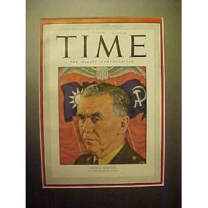 General George Marshall March 25, 1946 Time Magazine Professionally 
