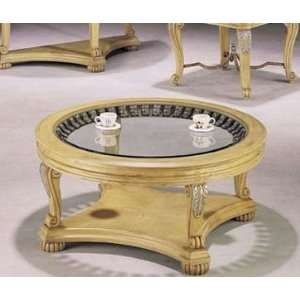  Coffee Table Traditional Style Antique White Finish