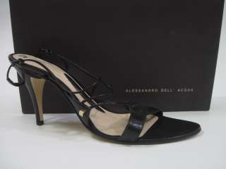 NIB ALESSANDRO DELLACQUA Black Heels Sz 39.5 9.5 $348  