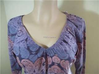 Womens Clothing Villager Purple 3/4 Sleeve Ladies Misses Shirt Knit 