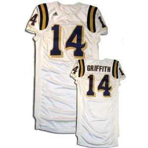 Chris Griffith UCLA Bruins White #14 Game Worn Football Jersey (44)
