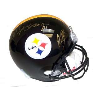  Mike Wallace, Antonio Brown, Emmanuel Sanders Autographed Steelers 