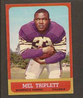 1963 Topps Mel Triplett Card # 100 Minnesota Vikings  