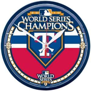  Texas Rangers 2010 World Series Champions Round Clock 