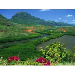  Overlooking a Verdant Green Valley with HuleIa Stream and 