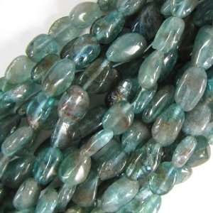   13 14mm natural blue apatite nugget beads 15 strand