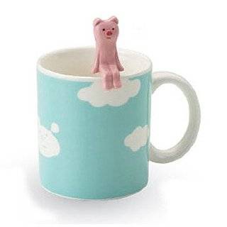 Pig on A cloud Mug Cup Set with Spoon