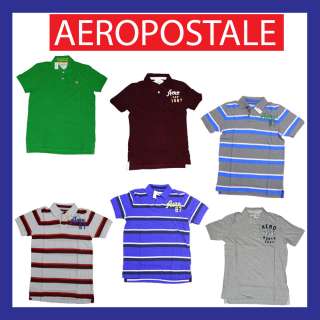Aeropostale Lot of 5 Mens Polo Shirt Aero Polos Mens Shirts AERO 
