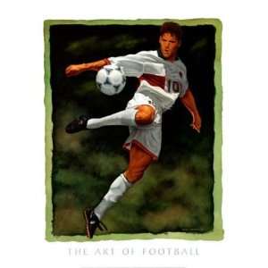 Glen Green   The Art Of Football   Scissor Kick Canvas  