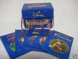 Disney Storybook Music Box w/ 5 Hardback Books UNIQUE  