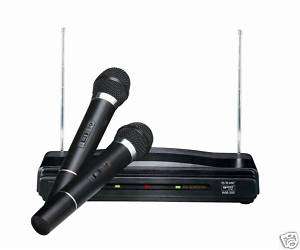 NEW GMI PRO DUO DUAL VHF WIRELESS MICROPHONE SYSTEM W/ 2 MICROPHONE 