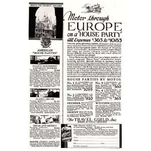   Print Ad 1931 Travel Guild Motor through Europe Travel Guild Books
