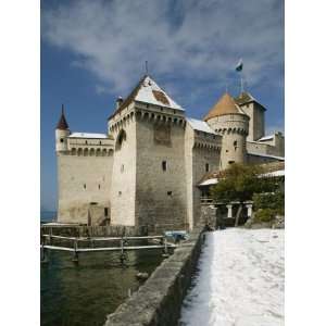 Chateau de Chillon, Montreux, Swiss Riviera, Vaud, Switzerland 