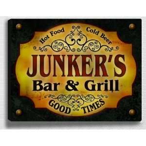  Junkers Bar & Grill 14 x 11 Collectible Stretched 