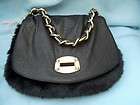 Imoshion, Nice Size Black Faux Fur & Leather Bag, Well made, MSRP $ 