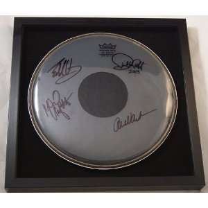 Van Halen Hand Signed Authentic Autographed Framed Remo Drum Head