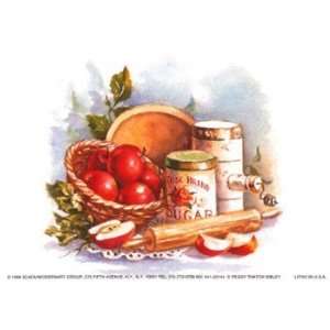   Making Apple Pie   Poster by Peggy Thatch Sibley (7x5)