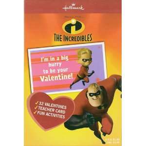  The Incredibles Valentines Day Cards 32 Count Box Toys & Games