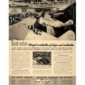  1940 Ad Austin Company Grumman Aircraft Plant Bethpage 