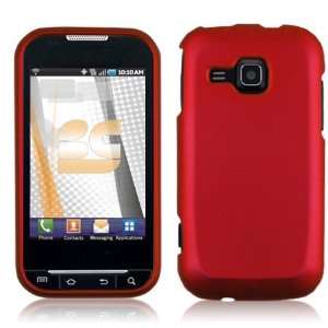Samsung Galaxy Indulge (R910) Rubberized Hard Case Protector   Red