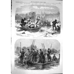  1867 Disaster Rink RegentS Park London Boats Rescue