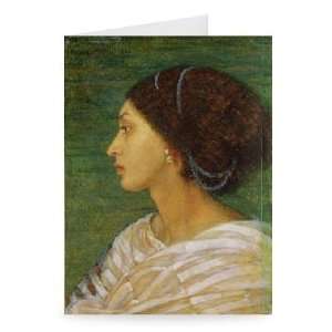 Head of a Mulatto Woman, 1861 (oil on paper   Greeting Card (Pack of 