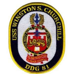  NEW Winston Churchill DDG 81 4.5 Patch   Ships in 24 