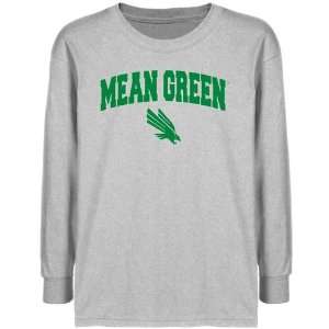  North Texas Mean Green Youth Ash Logo Arch T shirt Sports 