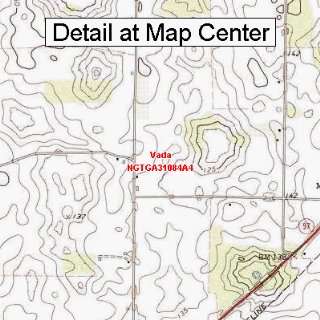 USGS Topographic Quadrangle Map   Vada, Georgia (Folded/Waterproof 