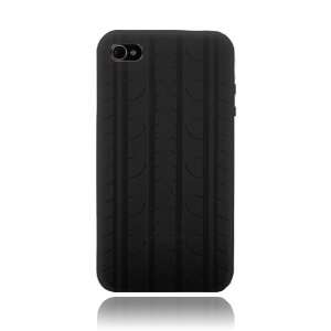  (Purple) iPhone 4 Cases   MiniSuit Silicone Skin Cover Tire Design 