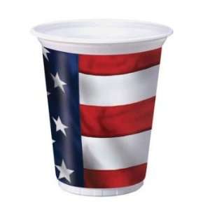  US Pride Patriotic 16oz Plastic Cups 8 Per Pack Health 
