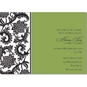  Woodcut Light Olive Invitations