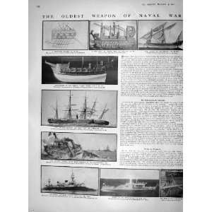  1910 NAVY WAR SHIP GREAY HARRY GLATTON POLYPHEMUS DOCK 