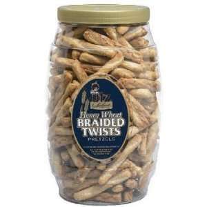 26 Oz. Barrels of Utz Honey Wheat Braided Pretzel Twists 12 Pack 