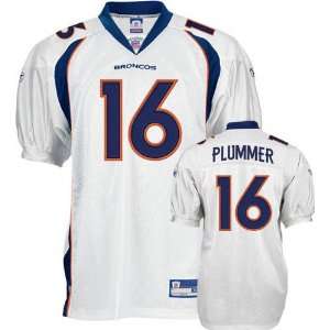  Jake Plummer White Reebok Authentic Denver Broncos Jersey 