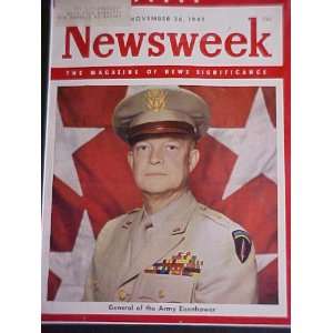  Army General Dwight Eisenhower November 26 1945 Newsweek 