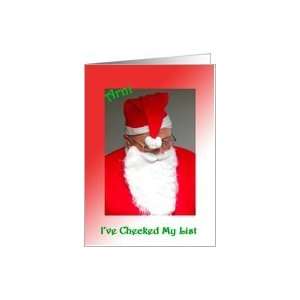  Arni Santas Checking His List Card Health & Personal 