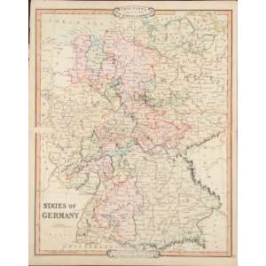  Antique Map of Europe Germany, 1842