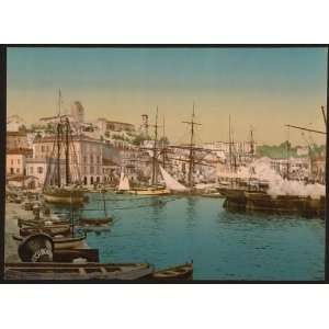  Photochrom Reprint of The harbor, Cannes, Riviera