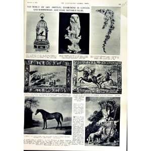  1951 LONDON EXHIBITION HORSE SQUIRREL TAPESTRY ART SALE 