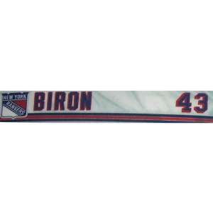 Martin Biron Nameplate   NY Rangers #43 Game Used Locker Room 