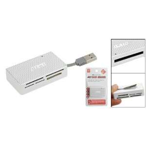  Gino USB 2.0 Memory SD TF CF XD MS M2 Card Reader White 