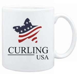  New  Curling Usa Star Color   America  Mug Sports