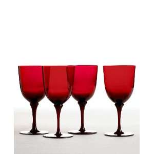  Martha Stewart Collection Wine Glasses, Set of 4 Red 